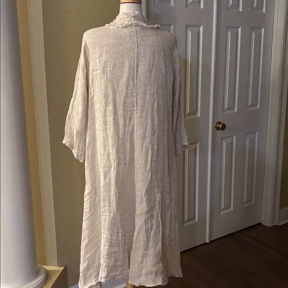Elegant Cream Long Duster GUC SIZE L/XL - Picture 4 of 6